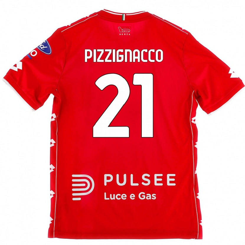 Danxen Dětské Semuel Pizzignacco #21 Červená Bílá Domů Hráčské Dresy 2024/25 Dres