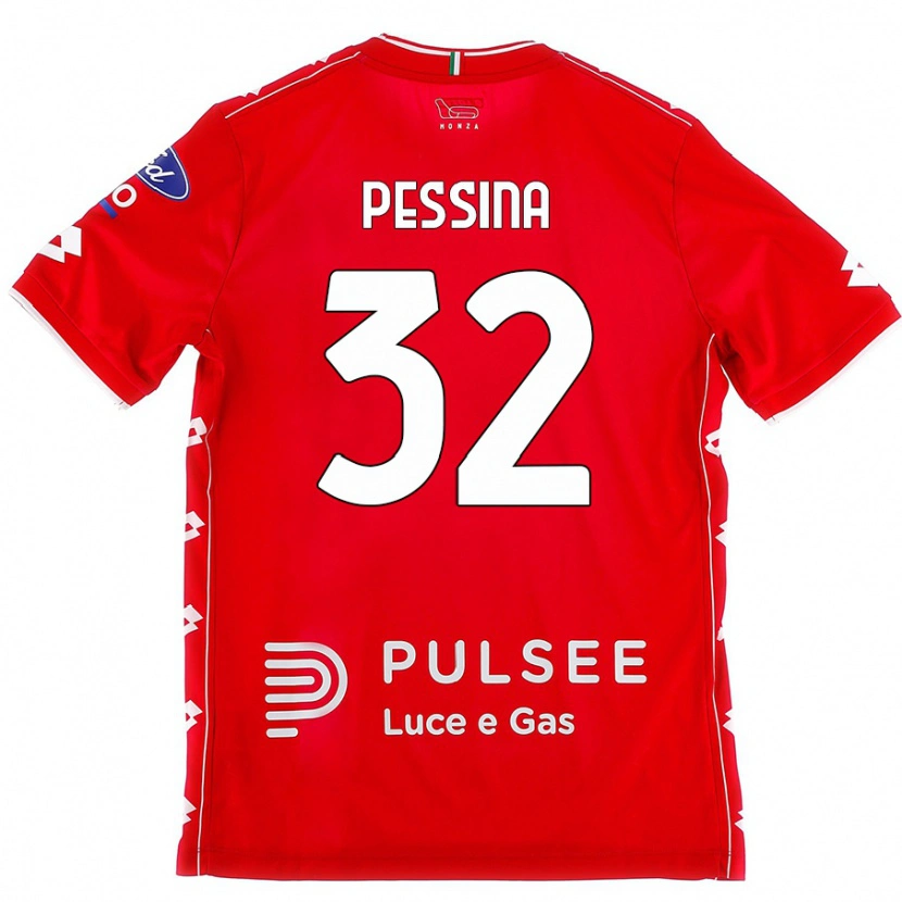 Danxen Dětské Matteo Pessina #32 Červená Bílá Domů Hráčské Dresy 2024/25 Dres