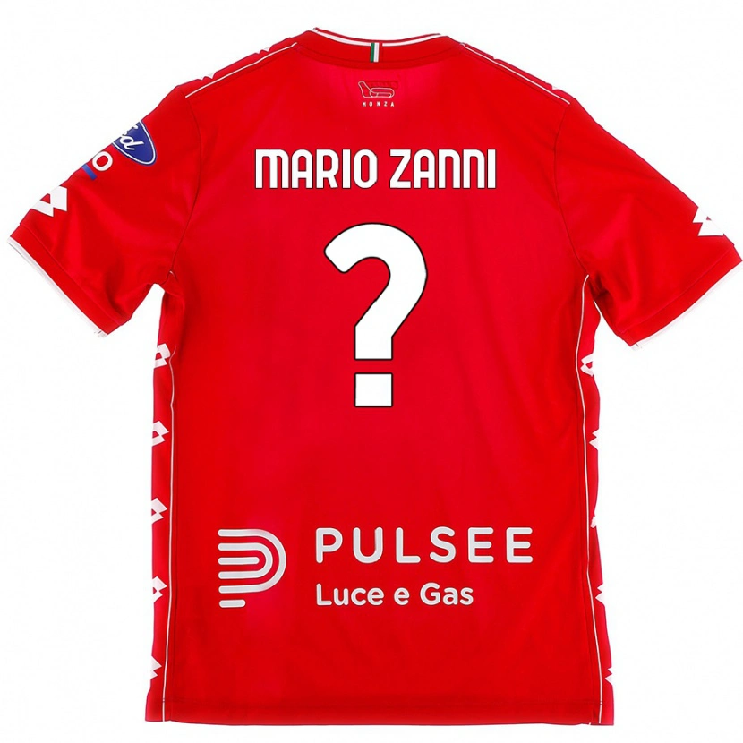 Danxen Dětské Mario Zanni #0 Červená Bílá Domů Hráčské Dresy 2024/25 Dres