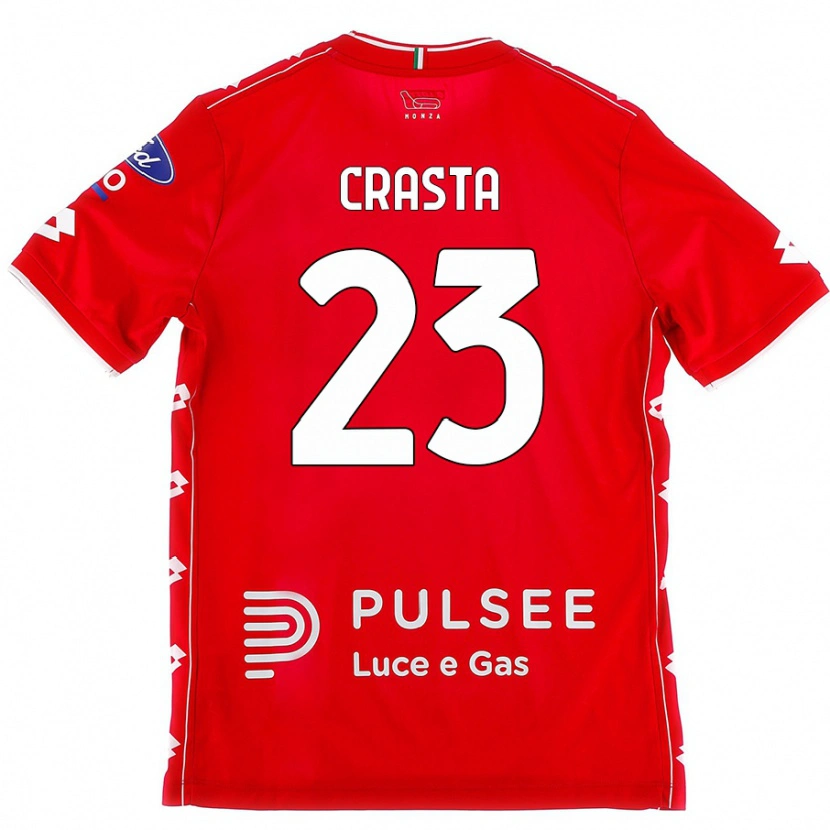 Danxen Dětské Mario Crasta #23 Červená Bílá Domů Hráčské Dresy 2024/25 Dres