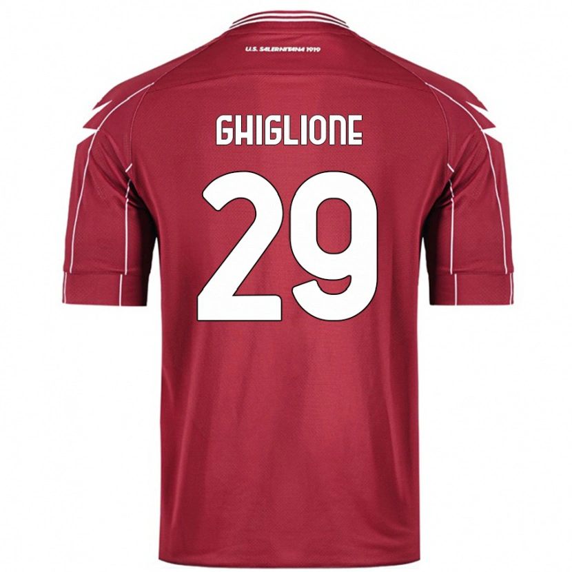 Danxen Dětské Paolo Ghiglione #29 Burgundské Domů Hráčské Dresy 2024/25 Dres