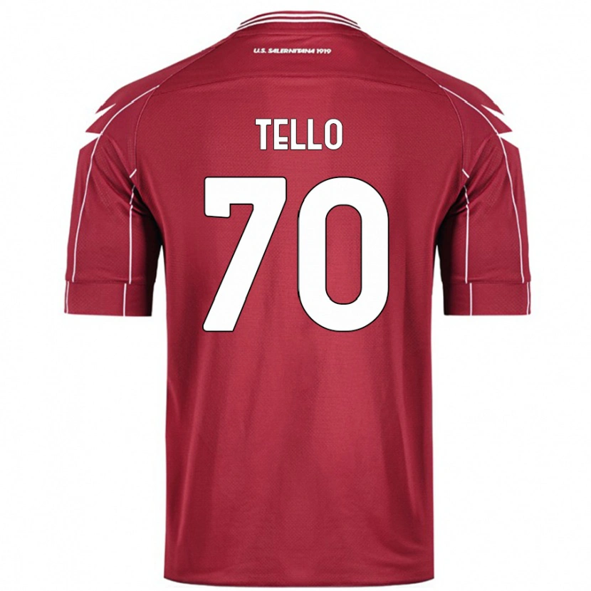 Danxen Dětské Andrés Tello #70 Burgundské Domů Hráčské Dresy 2024/25 Dres