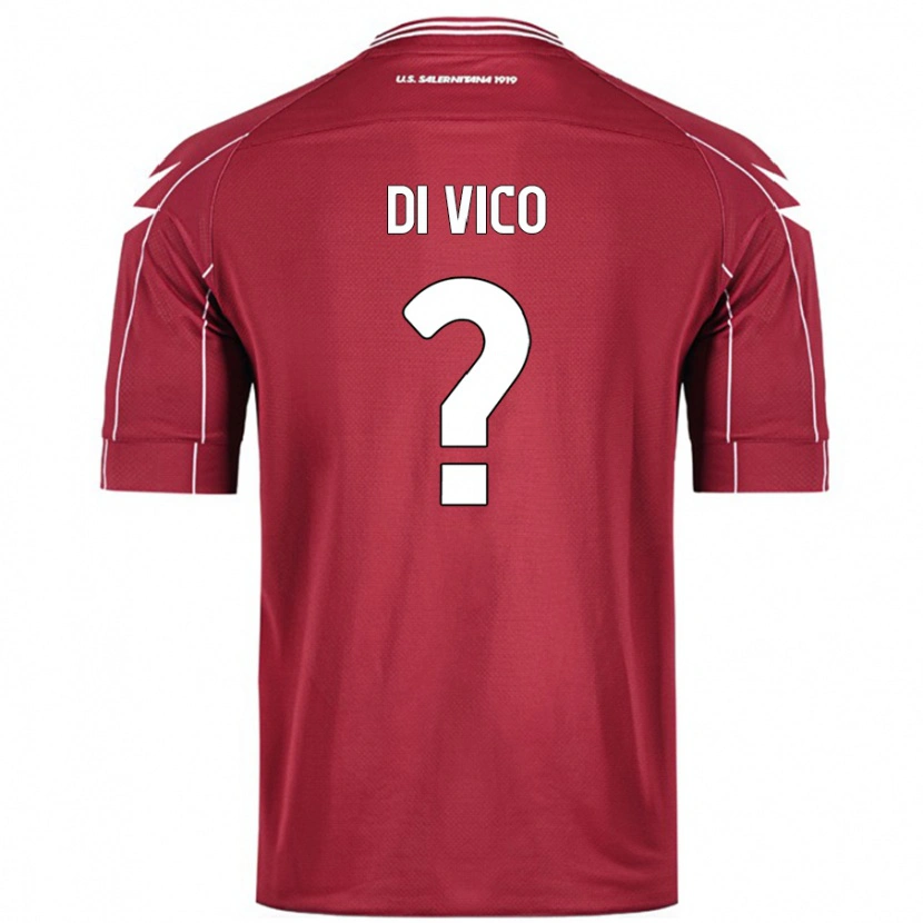 Danxen Dětské Rocco Di Vico #0 Burgundské Domů Hráčské Dresy 2024/25 Dres