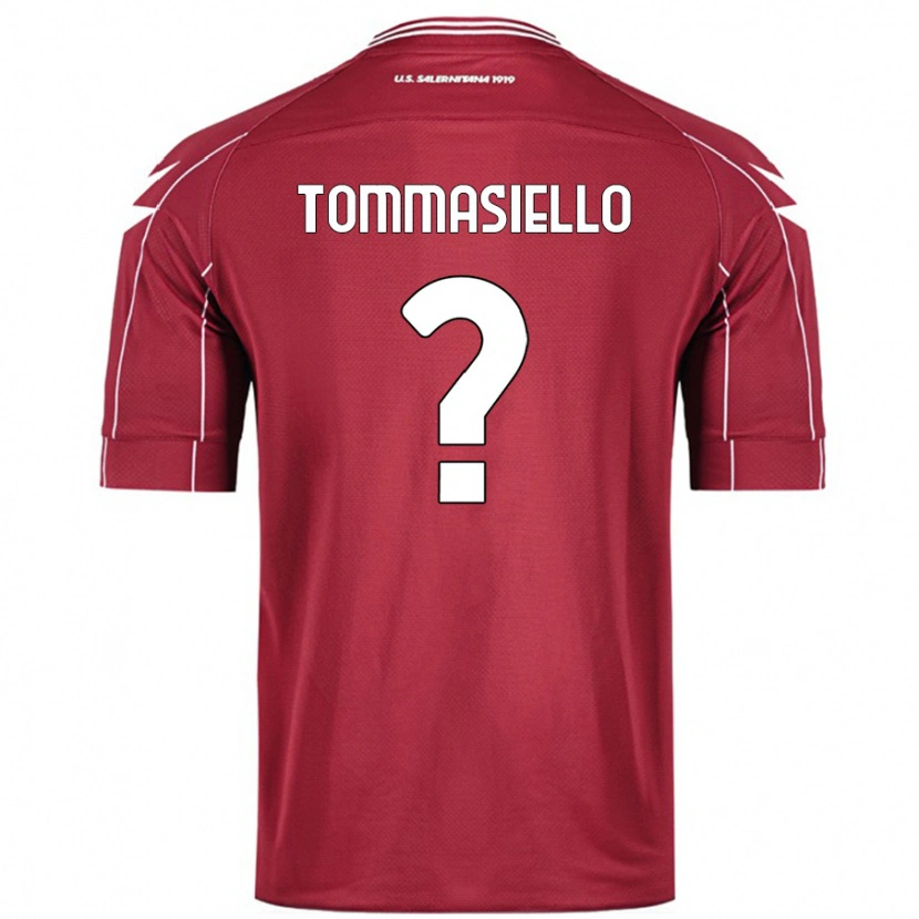 Danxen Dětské Francesco Tommasiello #0 Burgundské Domů Hráčské Dresy 2024/25 Dres