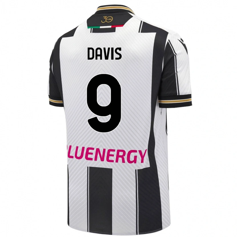 Danxen Dětské Keinan Davis #9 Bílá Černá Domů Hráčské Dresy 2024/25 Dres