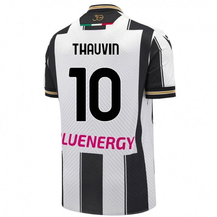 Danxen Dětské Florian Thauvin #10 Bílá Černá Domů Hráčské Dresy 2024/25 Dres