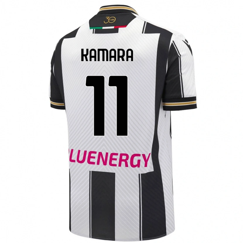 Danxen Dětské Hassane Kamara #11 Bílá Černá Domů Hráčské Dresy 2024/25 Dres