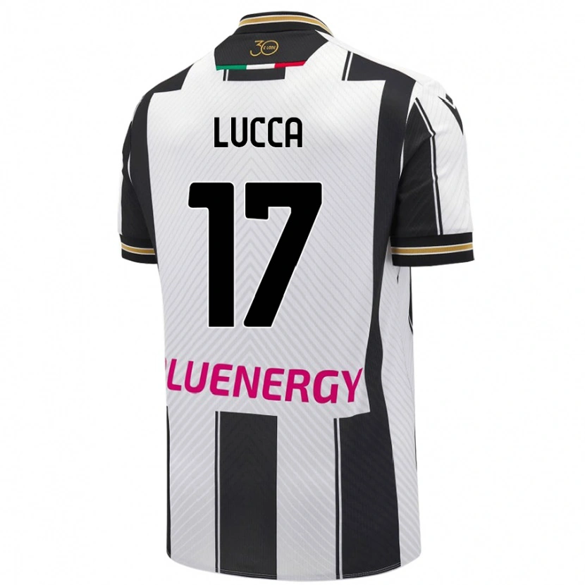 Danxen Dětské Lorenzo Lucca #17 Bílá Černá Domů Hráčské Dresy 2024/25 Dres