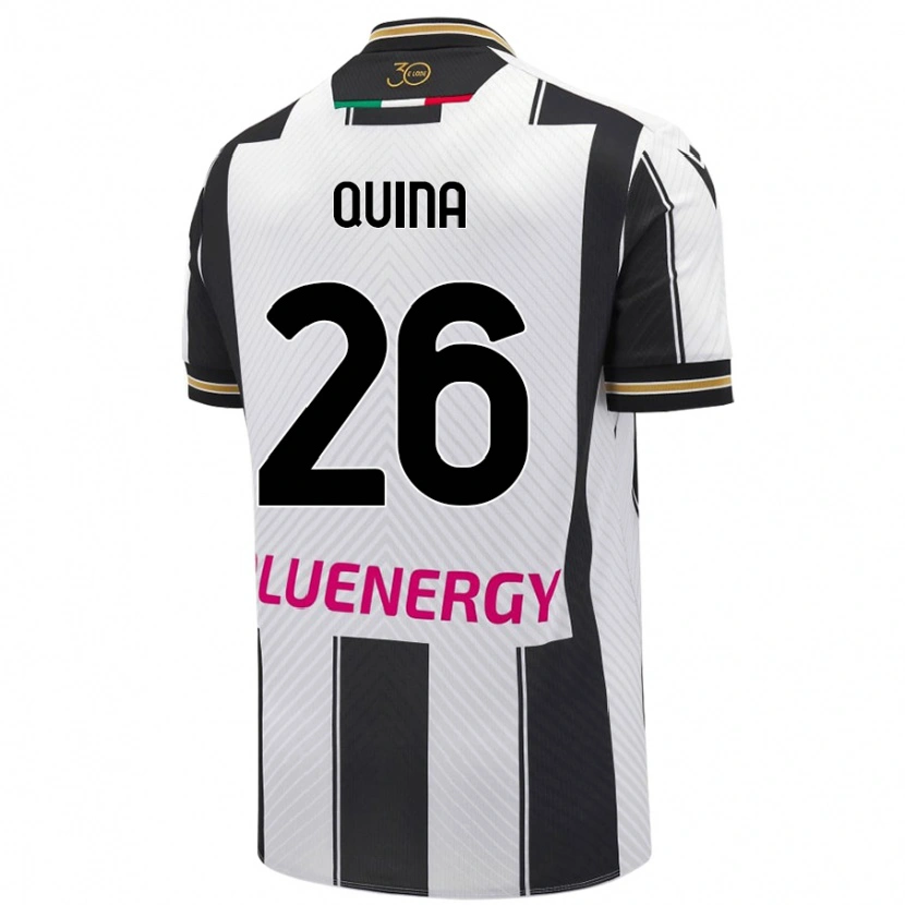 Danxen Dětské Domingos Quina #26 Bílá Černá Domů Hráčské Dresy 2024/25 Dres