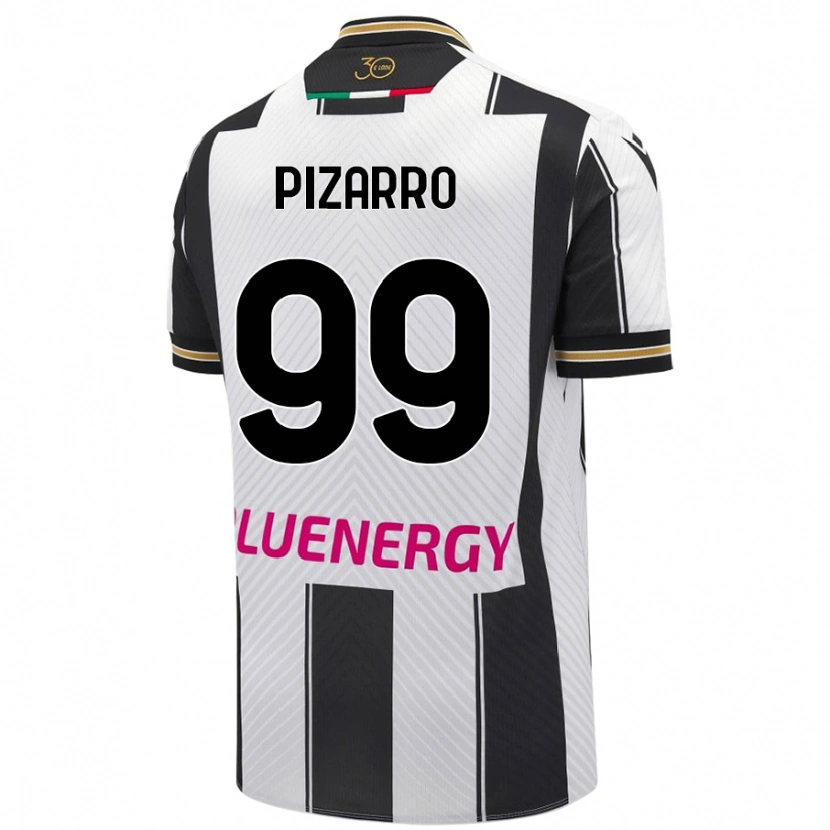 Danxen Dětské Damián Pizarro #99 Bílá Černá Domů Hráčské Dresy 2024/25 Dres