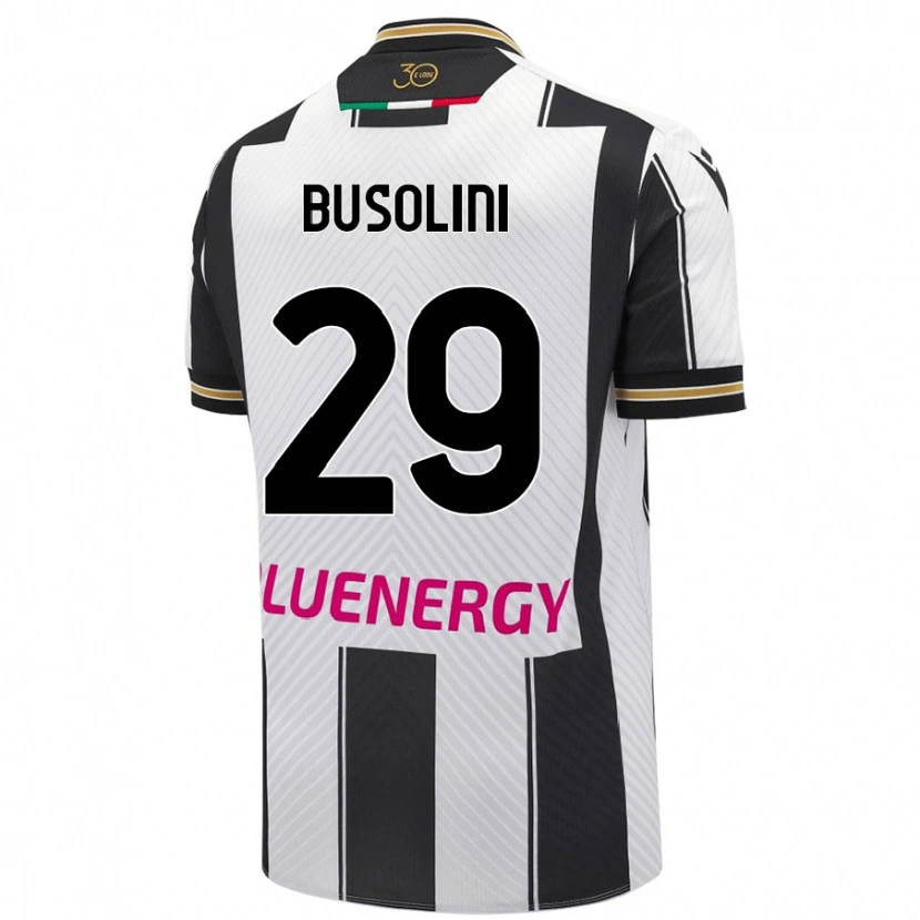 Danxen Dětské Alessandro Busolini #29 Bílá Černá Domů Hráčské Dresy 2024/25 Dres