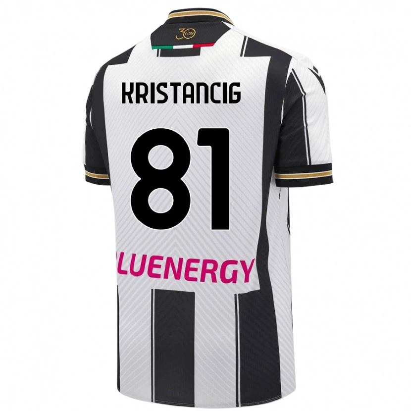 Danxen Dětské Luca Kristancig #81 Bílá Černá Domů Hráčské Dresy 2024/25 Dres