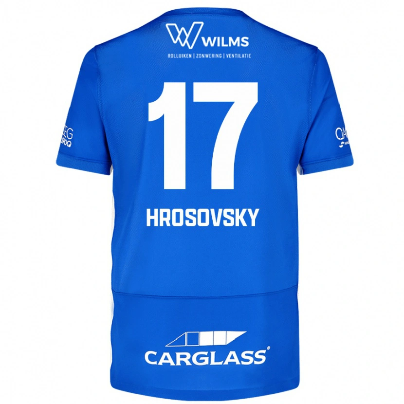 Danxen Dětské Patrik Hrosovsky #17 Modrý Domů Hráčské Dresy 2024/25 Dres