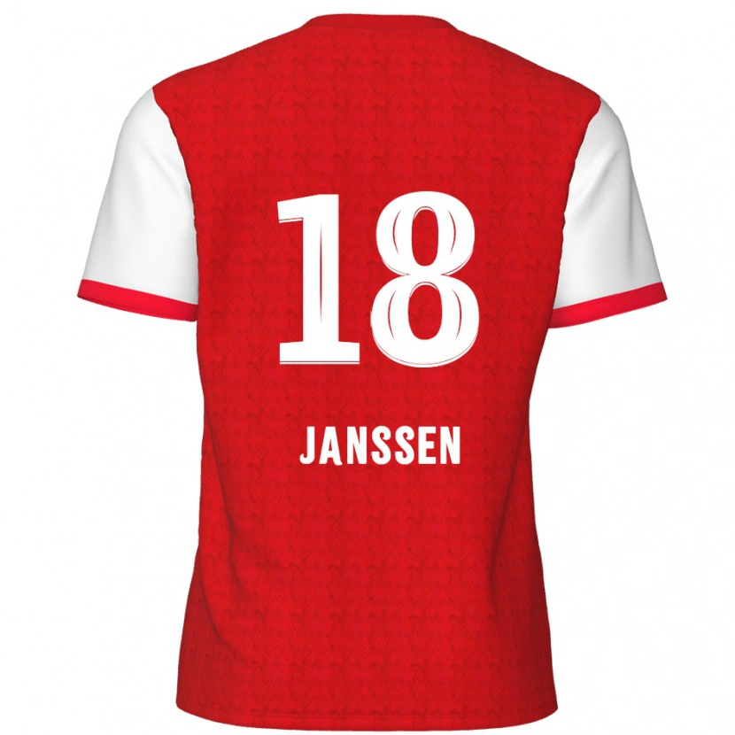 Danxen Dětské Vincent Janssen #18 Červená Bílá Domů Hráčské Dresy 2024/25 Dres