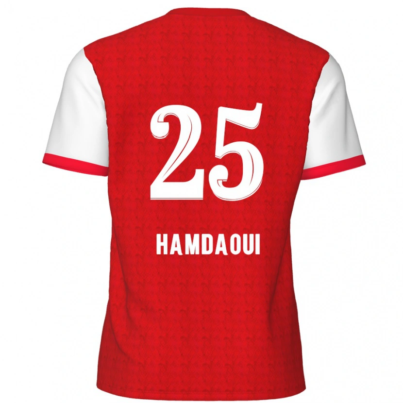 Danxen Dětské Youssef Hamdaoui #25 Červená Bílá Domů Hráčské Dresy 2024/25 Dres