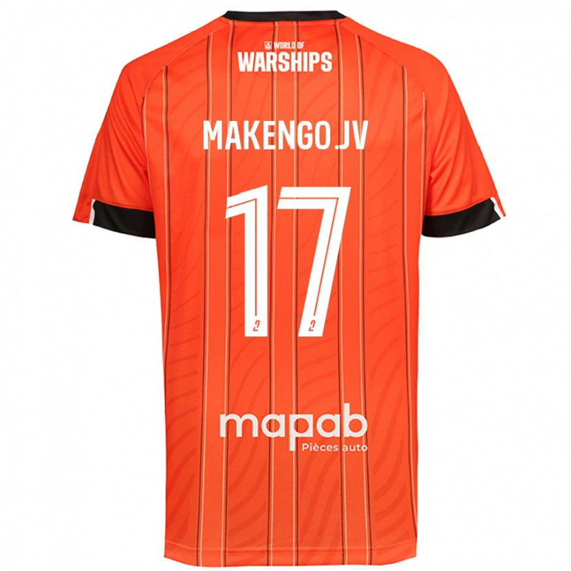 Danxen Dětské Jean-Victor Makengo #17 Pomerančový Domů Hráčské Dresy 2024/25 Dres