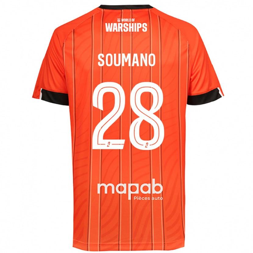 Danxen Dětské Sambou Soumano #28 Pomerančový Domů Hráčské Dresy 2024/25 Dres