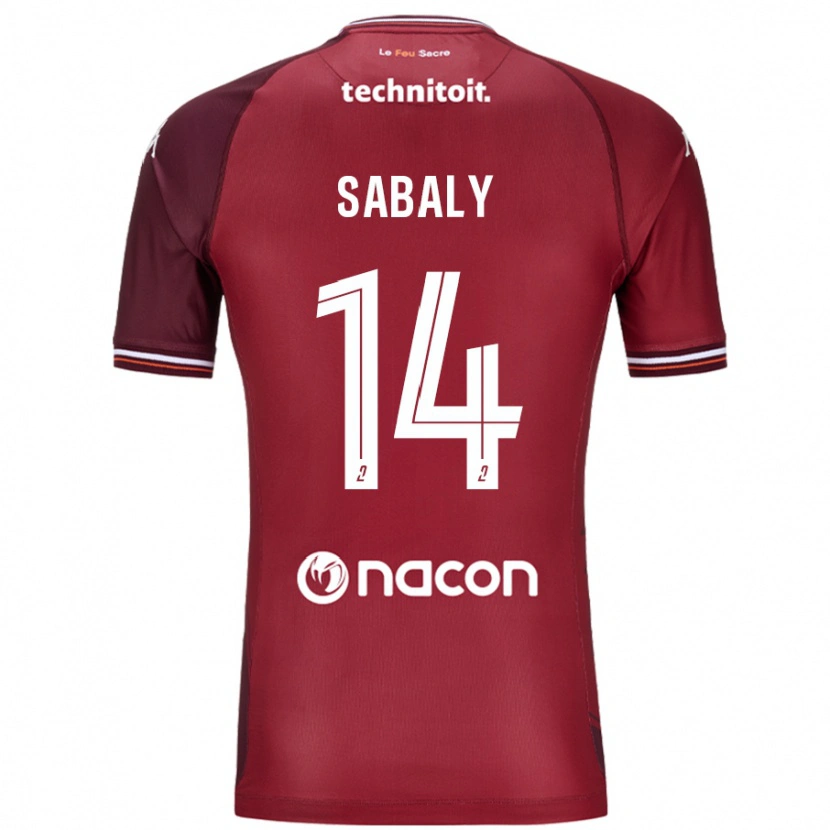 Danxen Dětské Cheikh Sabaly #14 Červená Granata Domů Hráčské Dresy 2024/25 Dres