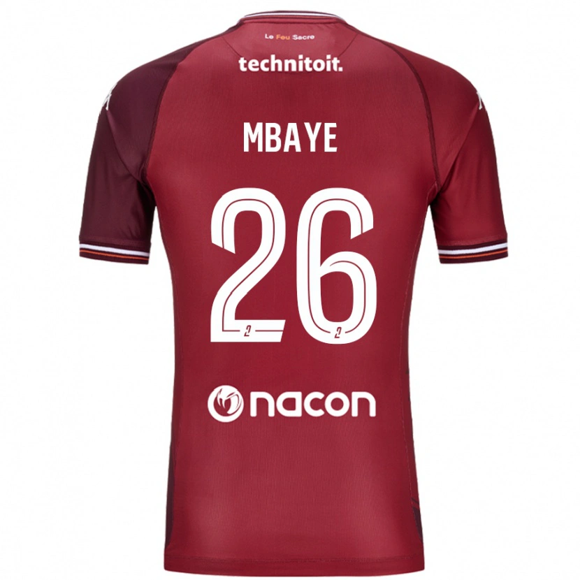 Danxen Dětské Malick Mbaye #26 Červená Granata Domů Hráčské Dresy 2024/25 Dres