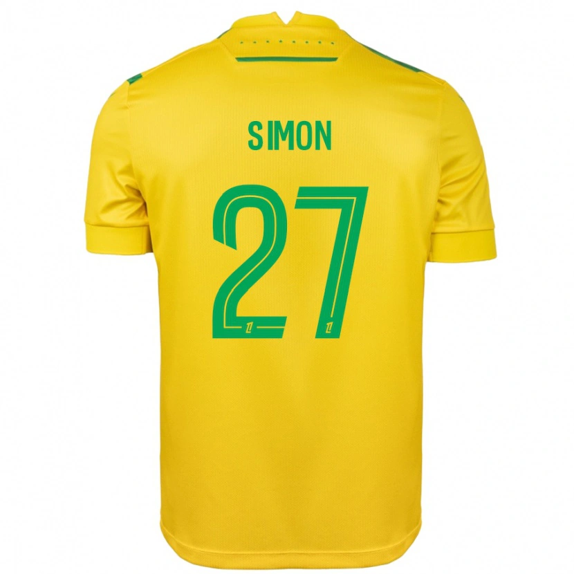 Danxen Dětské Moses Simon #27 Žlutá Zelená Domů Hráčské Dresy 2024/25 Dres