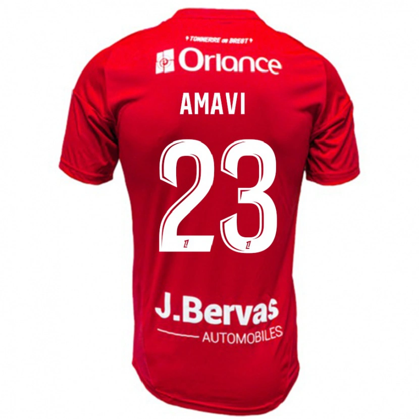 Danxen Dětské Jordan Amavi #23 Červená Bílá Domů Hráčské Dresy 2024/25 Dres