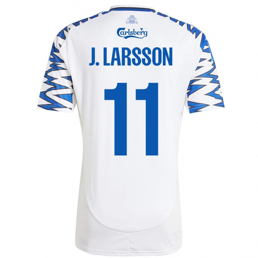 Danxen Dětské Jordan Larsson #11 Bílá Nebesky Modrá Domů Hráčské Dresy 2024/25 Dres