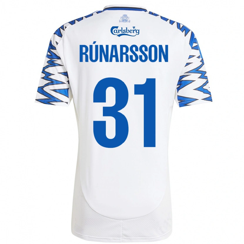 Danxen Dětské Rúnar Alex Rúnarsson #31 Bílá Nebesky Modrá Domů Hráčské Dresy 2024/25 Dres