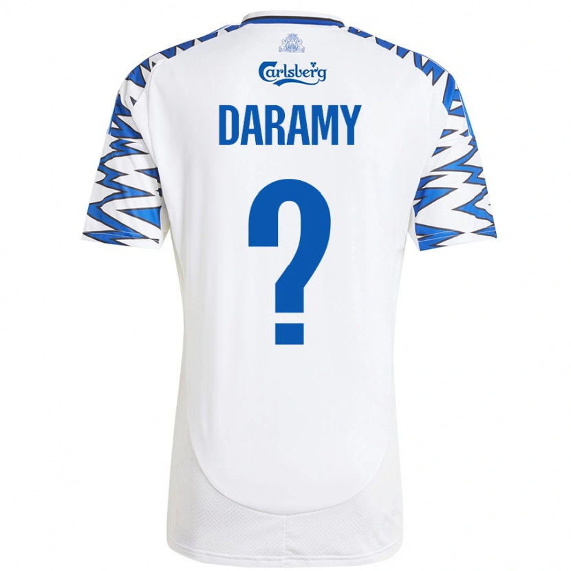 Danxen Dětské Abdul Daramy #0 Bílá Nebesky Modrá Domů Hráčské Dresy 2024/25 Dres