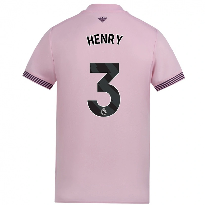 Danxen Dětské Rico Henry #3 Růžový Daleko Hráčské Dresy 2024/25 Dres