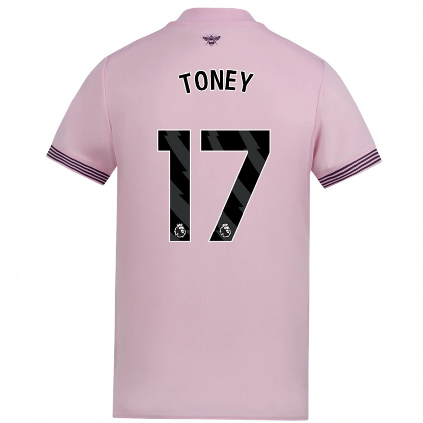 Danxen Dětské Ivan Toney #17 Růžový Daleko Hráčské Dresy 2024/25 Dres