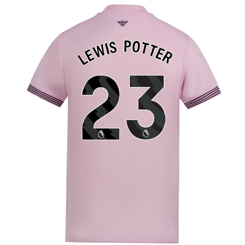 Danxen Dětské Keane Lewis-Potter #23 Růžový Daleko Hráčské Dresy 2024/25 Dres