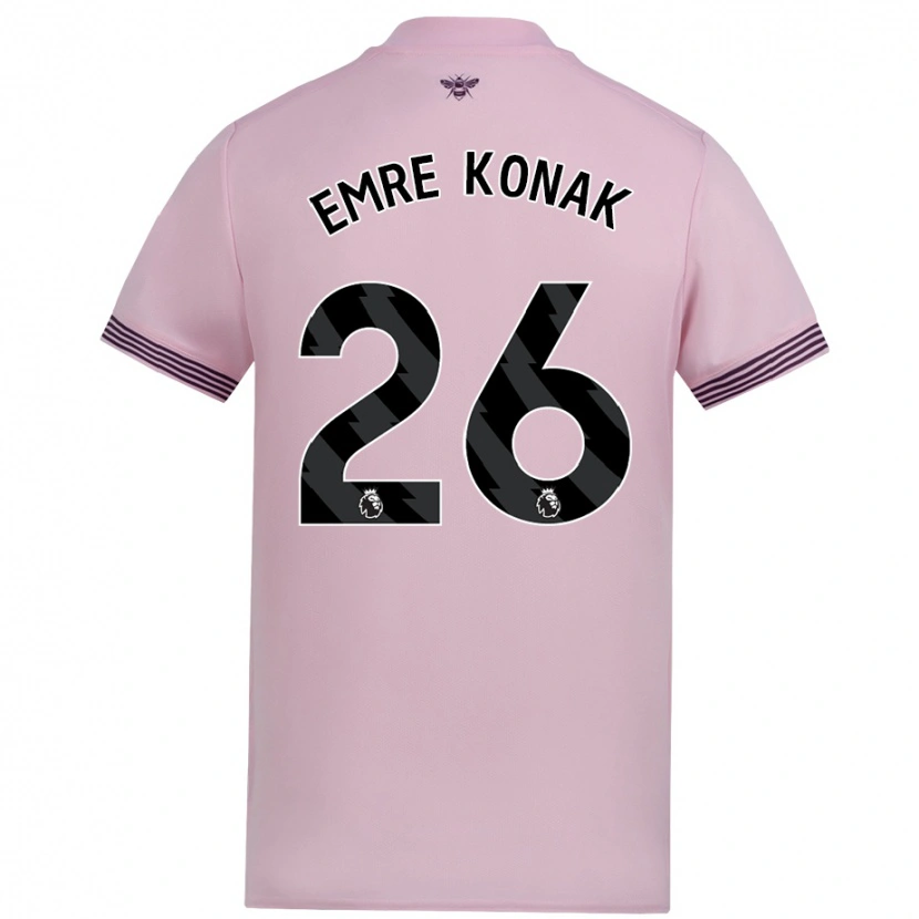 Danxen Dětské Yunus Emre Konak #26 Růžový Daleko Hráčské Dresy 2024/25 Dres