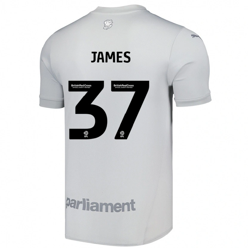 Danxen Dětské Nathan James #37 Stříbrně Šedá Daleko Hráčské Dresy 2024/25 Dres