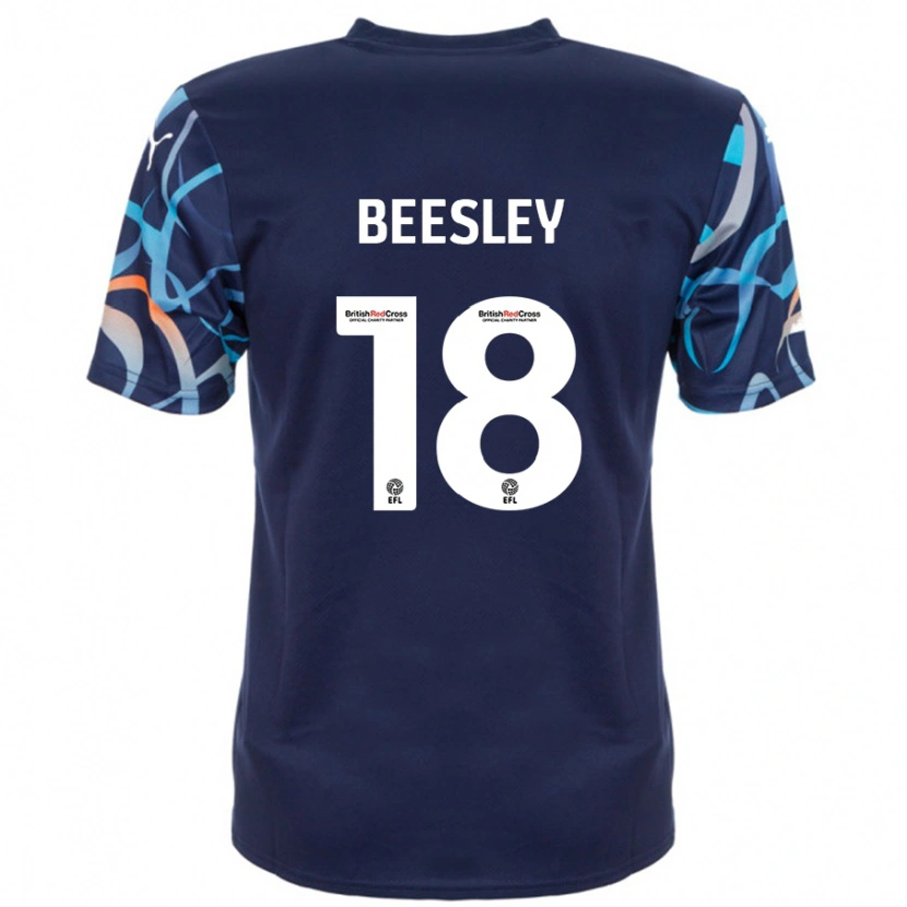 Danxen Dětské Jake Beesley #18 Námořnická Modrá Daleko Hráčské Dresy 2024/25 Dres