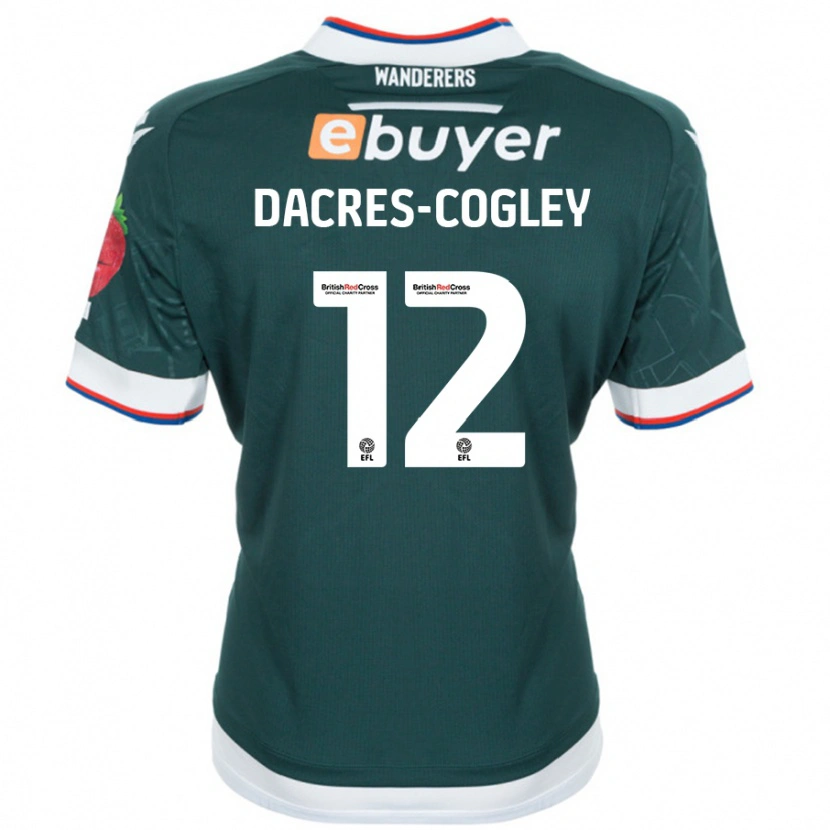 Danxen Dětské Josh Dacres-Cogley #12 Tmavě Zelená Daleko Hráčské Dresy 2024/25 Dres