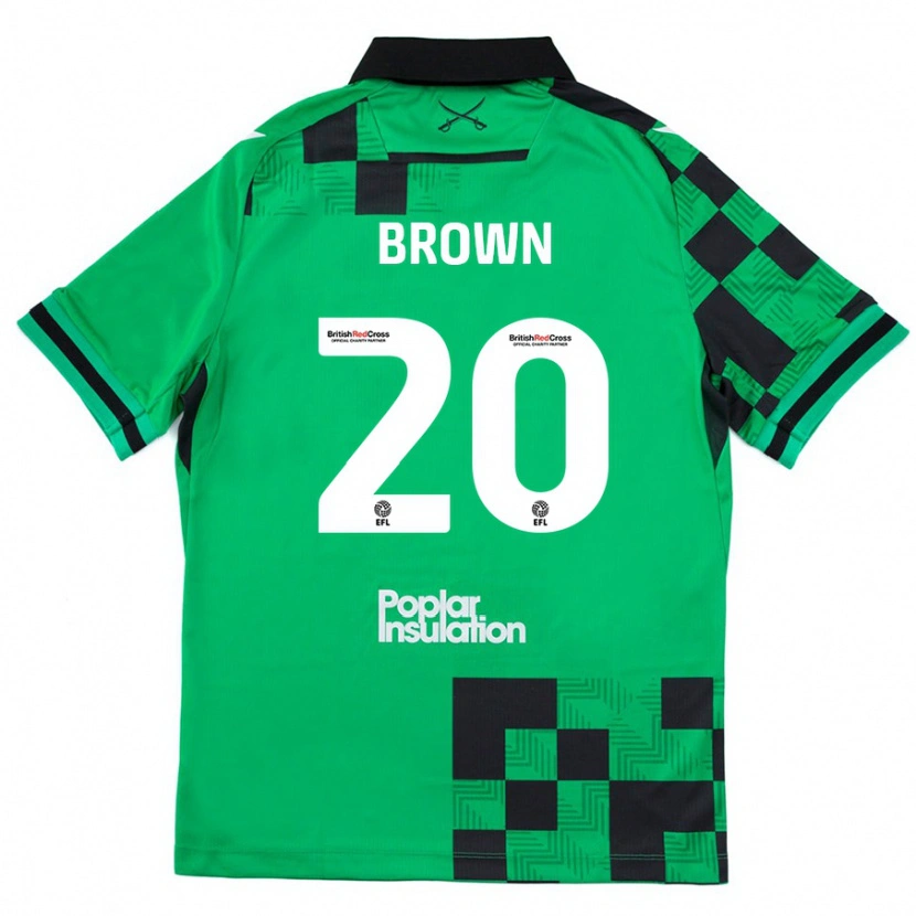 Danxen Dětské Jevani Brown #20 Zelená Černá Daleko Hráčské Dresy 2024/25 Dres