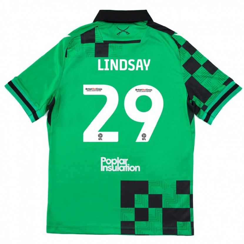 Danxen Dětské Jamie Lindsay #29 Zelená Černá Daleko Hráčské Dresy 2024/25 Dres