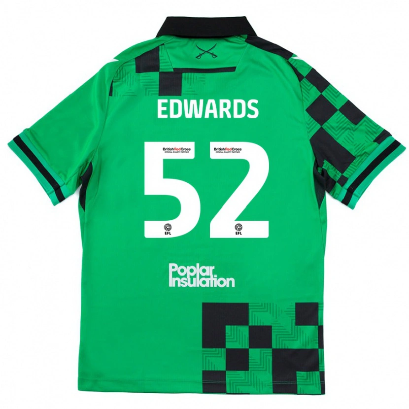 Danxen Dětské Max Edwards #52 Zelená Černá Daleko Hráčské Dresy 2024/25 Dres