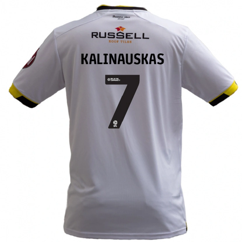 Danxen Dětské Tomas Kalinauskas #7 Bílý Daleko Hráčské Dresy 2024/25 Dres