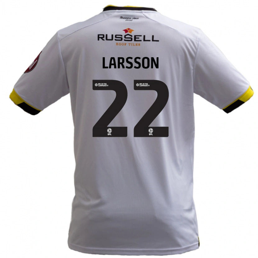 Danxen Dětské Julian Larsson #22 Bílý Daleko Hráčské Dresy 2024/25 Dres