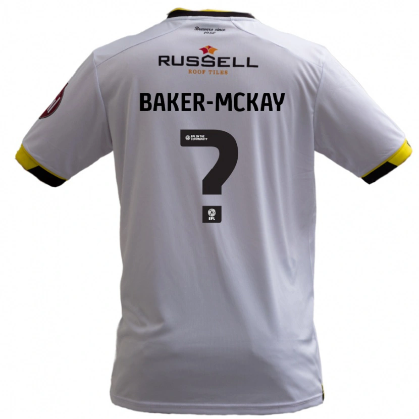 Danxen Dětské Kiyan Baker-Mckay #0 Bílý Daleko Hráčské Dresy 2024/25 Dres