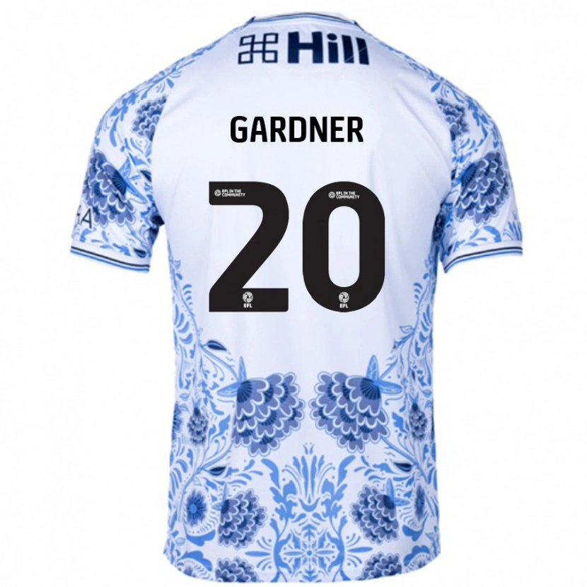 Danxen Dětské Gary Gardner #20 Bílá Modrá Daleko Hráčské Dresy 2024/25 Dres