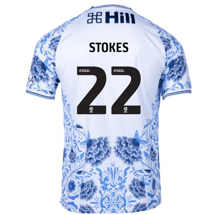 Danxen Dětské Josh Stokes #22 Bílá Modrá Daleko Hráčské Dresy 2024/25 Dres