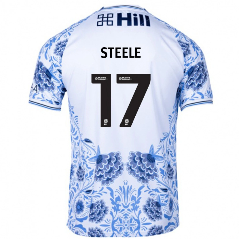 Danxen Dětské Fran Steele #17 Bílá Modrá Daleko Hráčské Dresy 2024/25 Dres