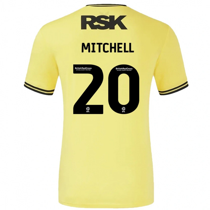 Danxen Dětské Zach Mitchell #20 Žlutá Černá Daleko Hráčské Dresy 2024/25 Dres