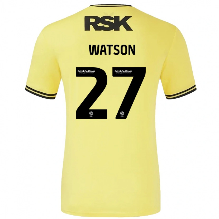 Danxen Dětské Tennai Watson #27 Žlutá Černá Daleko Hráčské Dresy 2024/25 Dres