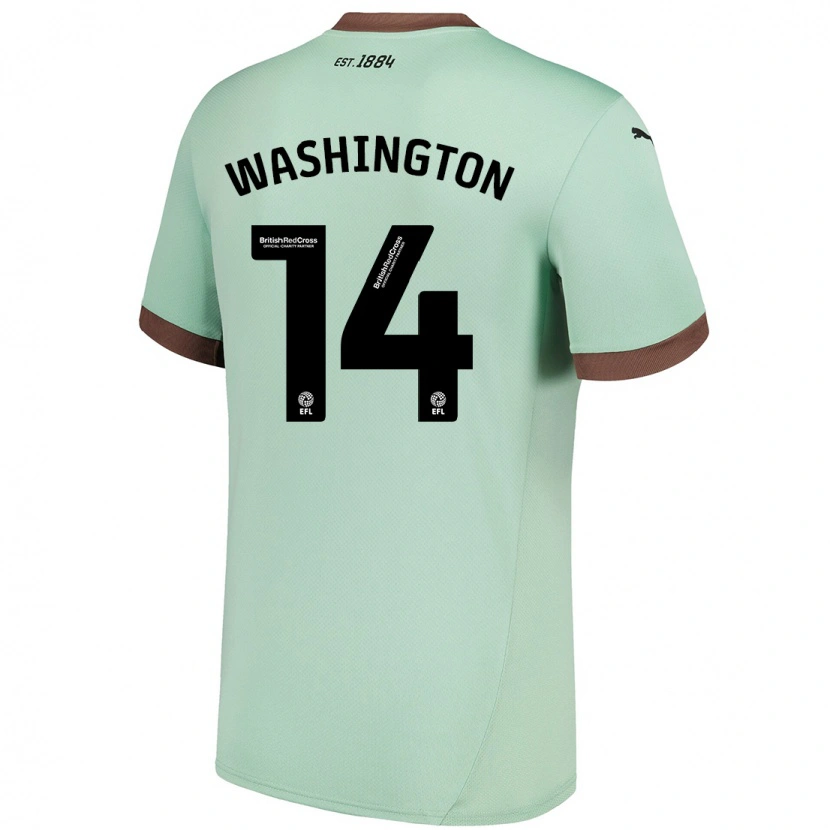 Danxen Dětské Conor Washington #14 Bledě Zelená Daleko Hráčské Dresy 2024/25 Dres