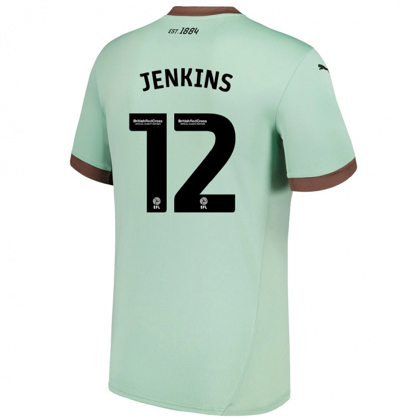 Danxen Dětské Camille Jenkins #12 Bledě Zelená Daleko Hráčské Dresy 2024/25 Dres