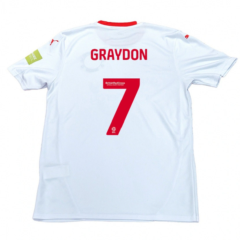 Danxen Dětské Ryan Graydon #7 Bílý Daleko Hráčské Dresy 2024/25 Dres