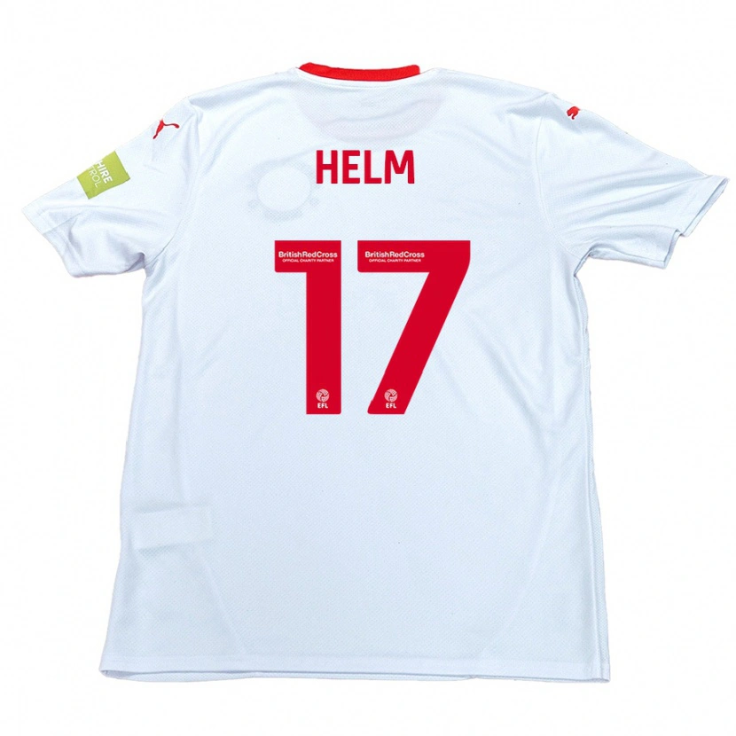 Danxen Dětské Mark Helm #17 Bílý Daleko Hráčské Dresy 2024/25 Dres